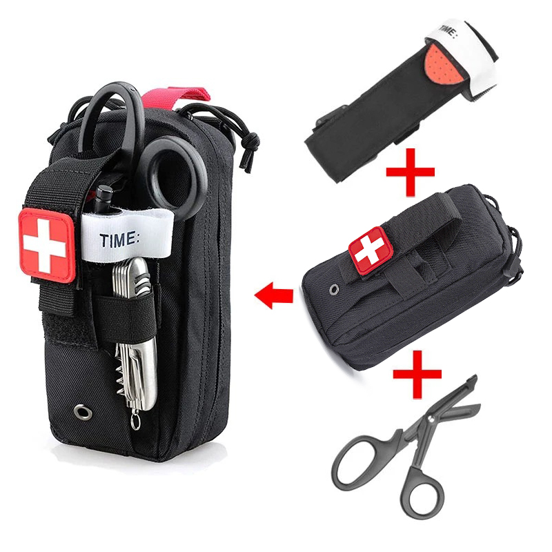 First Aid Kit Camping - Kit de primeiros socorros torniquete resgate