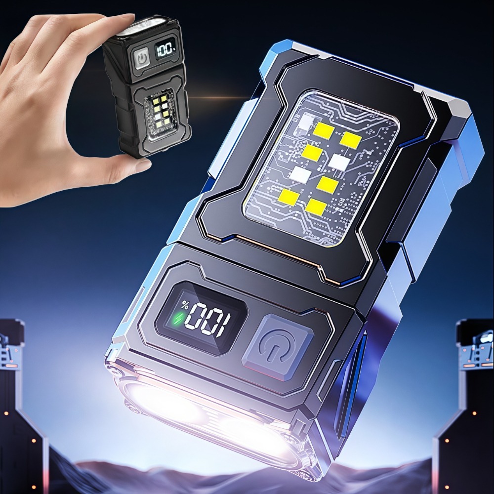 Outdoor Camping And Fishing - Lanterna LED Mini Recarregável com Clip