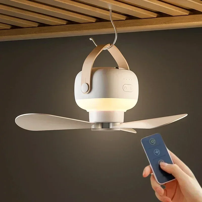 Outdoor Camping Light Ideas - Ventilador de Teto Mini Portátil Sem