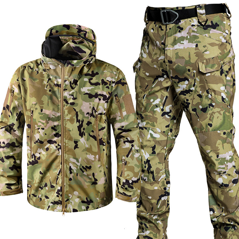 Outdoor Camping And Fishing - Jaqueta Masculina Impermeável Softshell com Forro