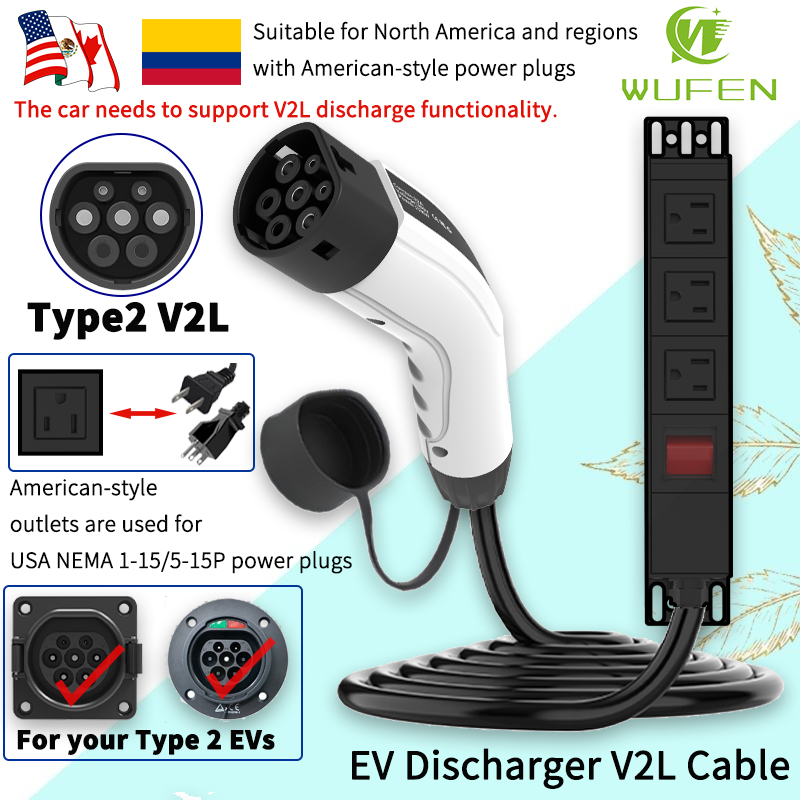 Outdoor Camping Vehicle - Wufen portátil tipo 2 v2l cabo