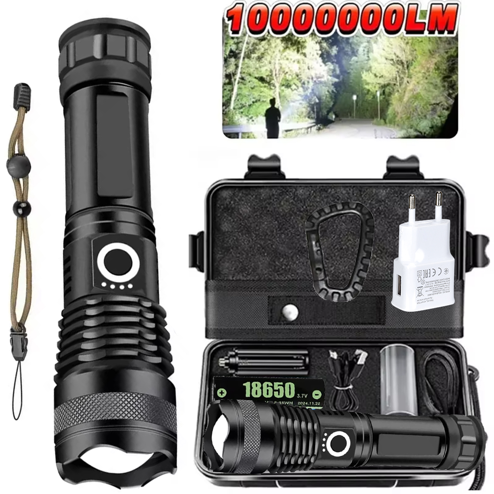 Outdoor Camping And Fishing - Lanterna led de alta potência recarregável,