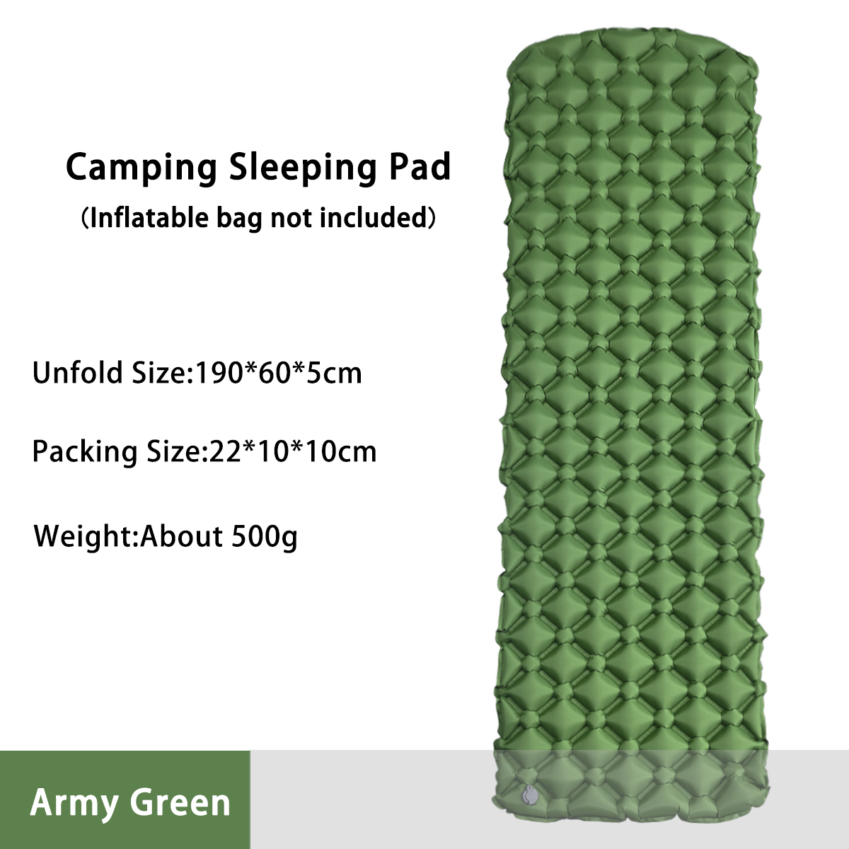 Outdoor Camping Mat - Colchão Inflável para Camping em Tenda,