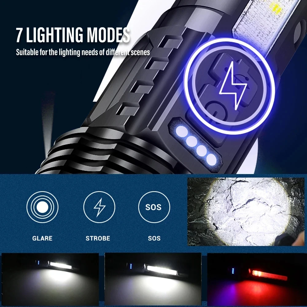 Poderosa lanterna led recarreg - Outdoor Camping And Fishing avaliação e preço