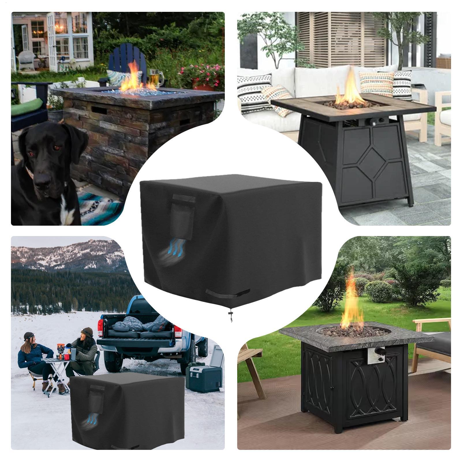 Capa para fogueira quadrada, 3 - Outdoor Indoor Camping avaliação e preço