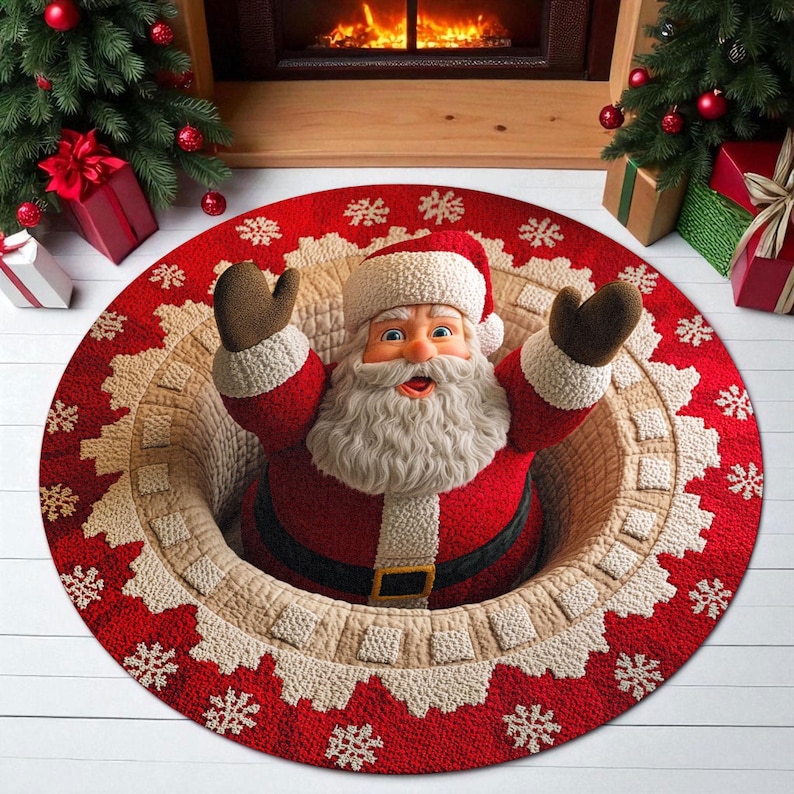 Capacho redondo de Papai Noel  - Outdoor Camping Ideas For Adults avaliação e preço