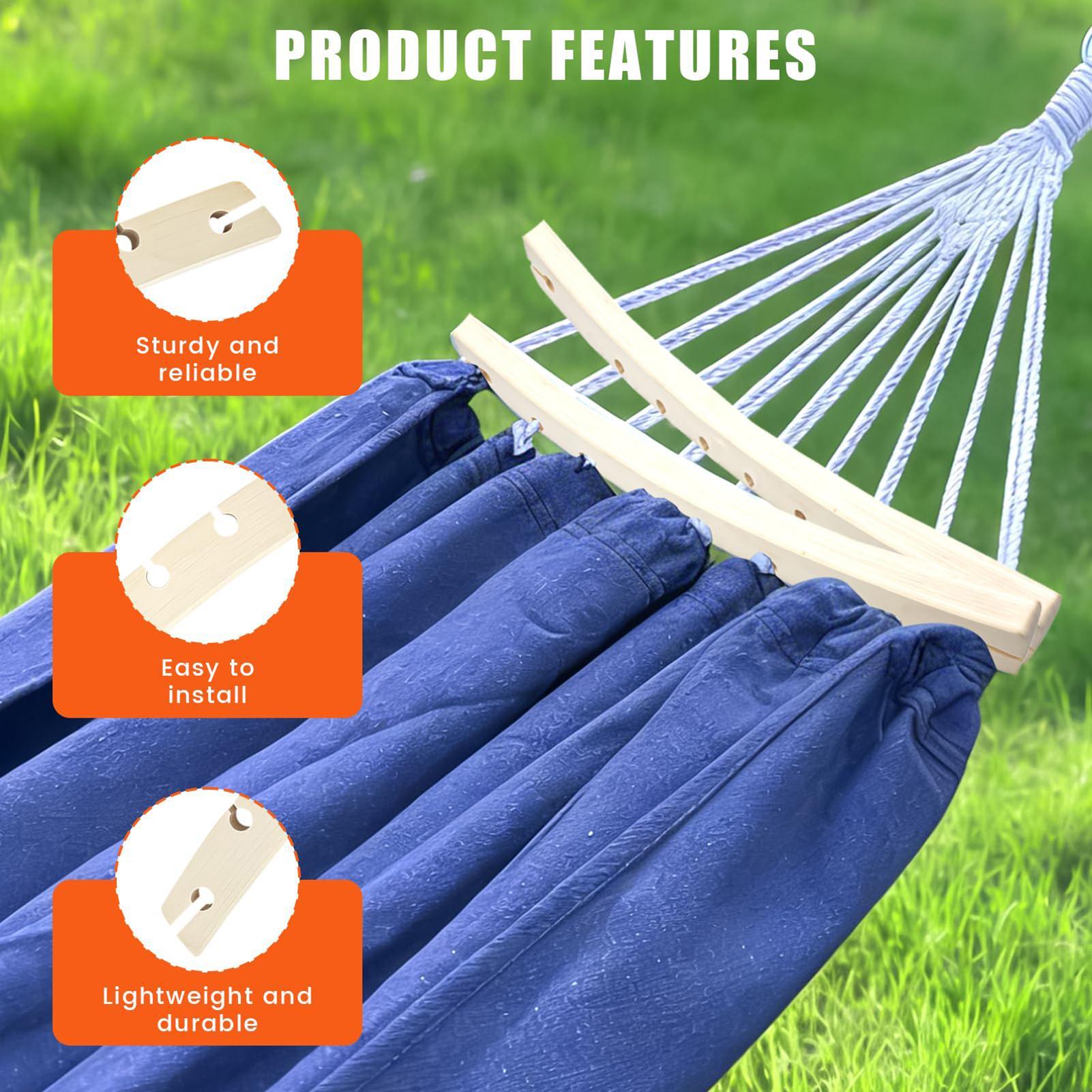 2 Peças de Barra de Madeira co - Camping Hammock avaliação e preço