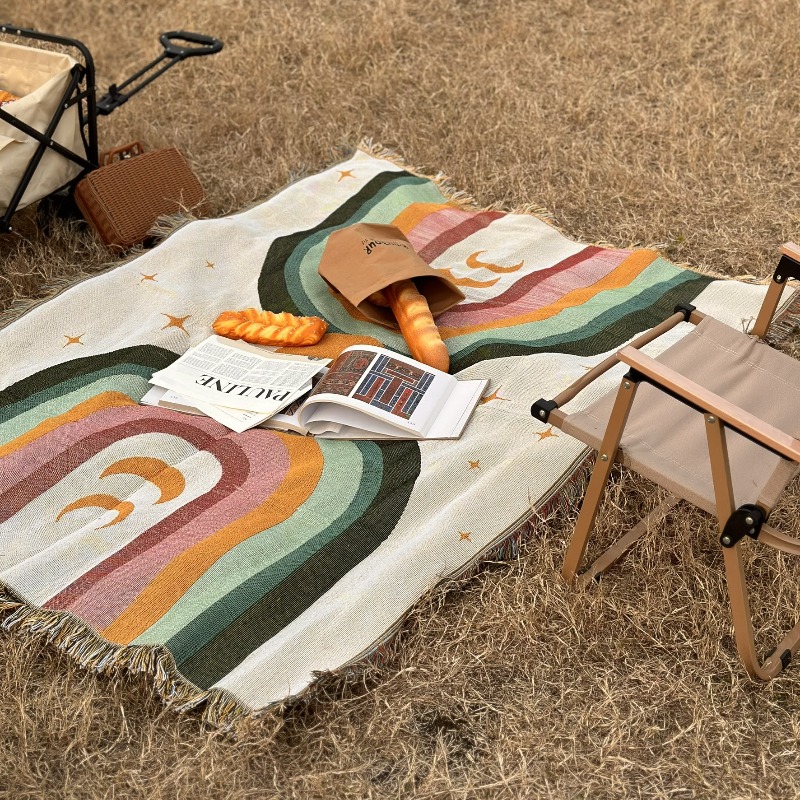Cobertor listrado arco-íris ex - Outdoor Camping Ideas For Adults avaliação e preço