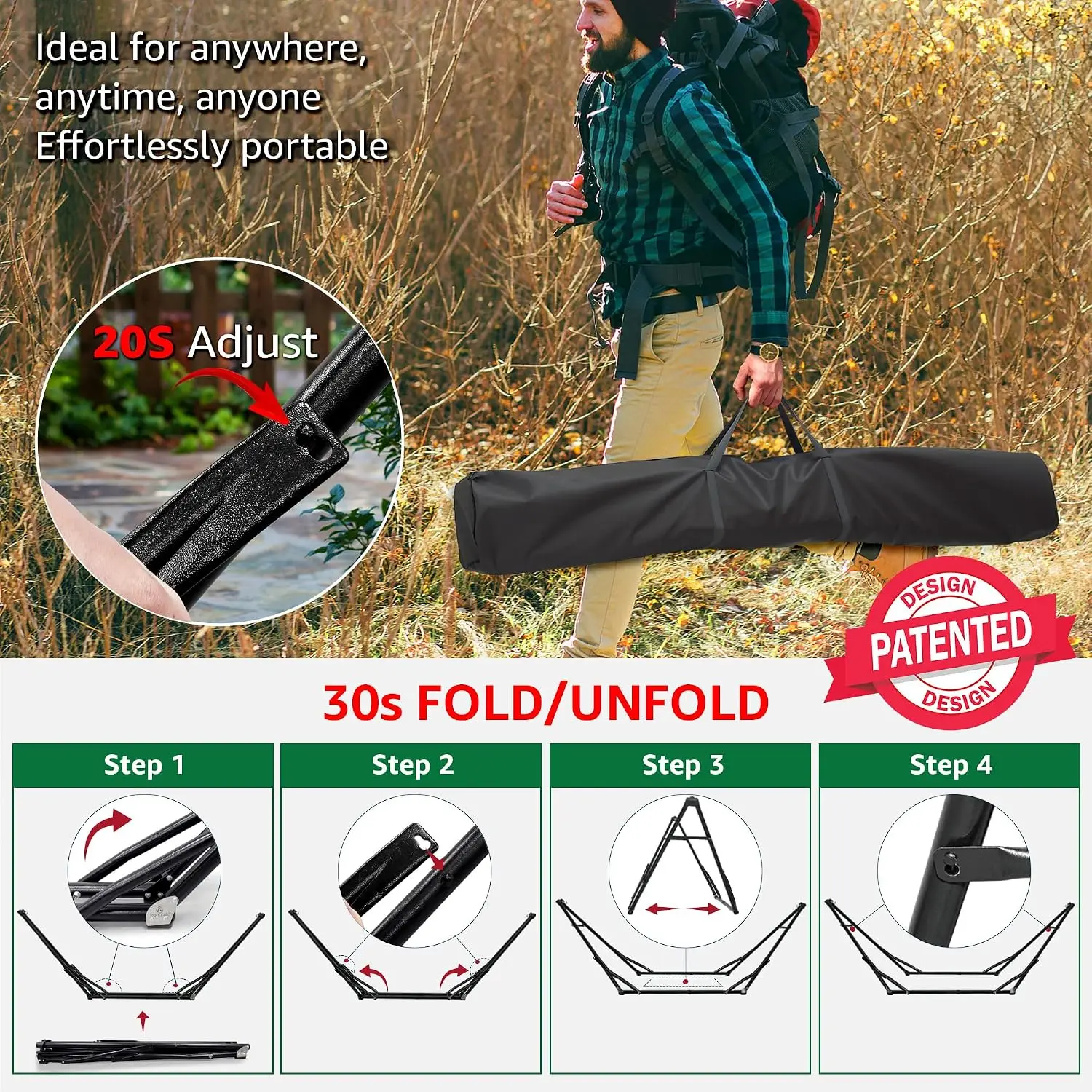 Suporte para Rede de Camping D - Camping Hammock avaliação e preço