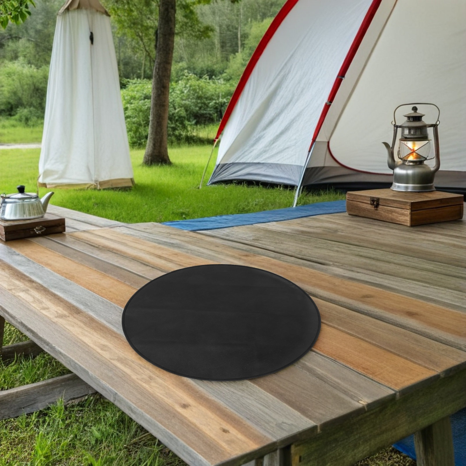 Tapete Redondo à Prova de Fogo - Outdoor Camping Mat avaliação e preço