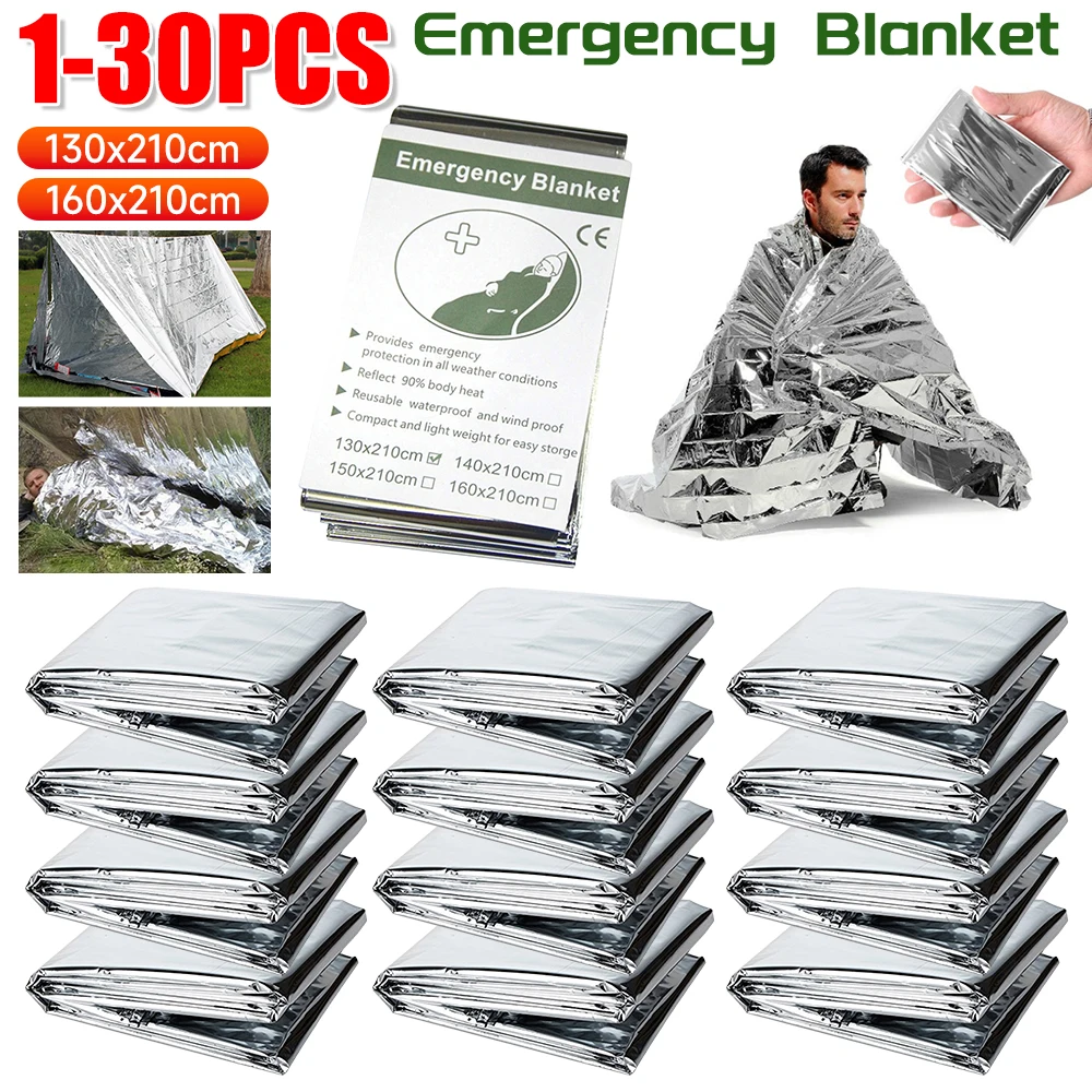 1-30 pçs cobertor de emergênci - First Aid Kit Camping avaliação e preço