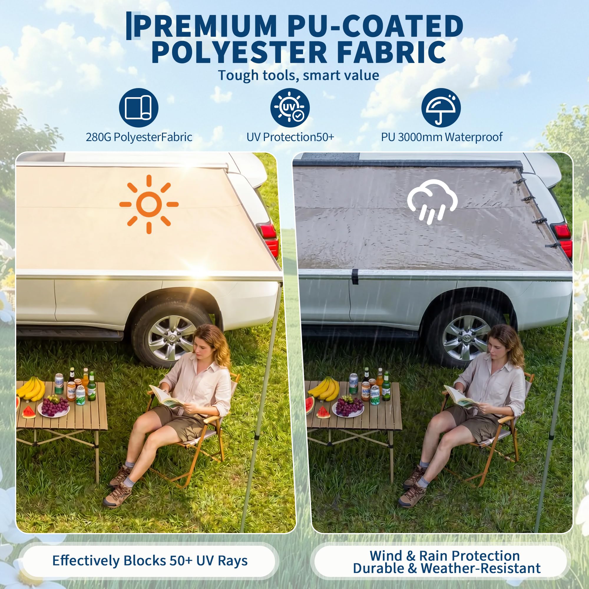 Toldo Retrátil para Teto de SU - Outdoor Camping Vehicle avaliação e preço